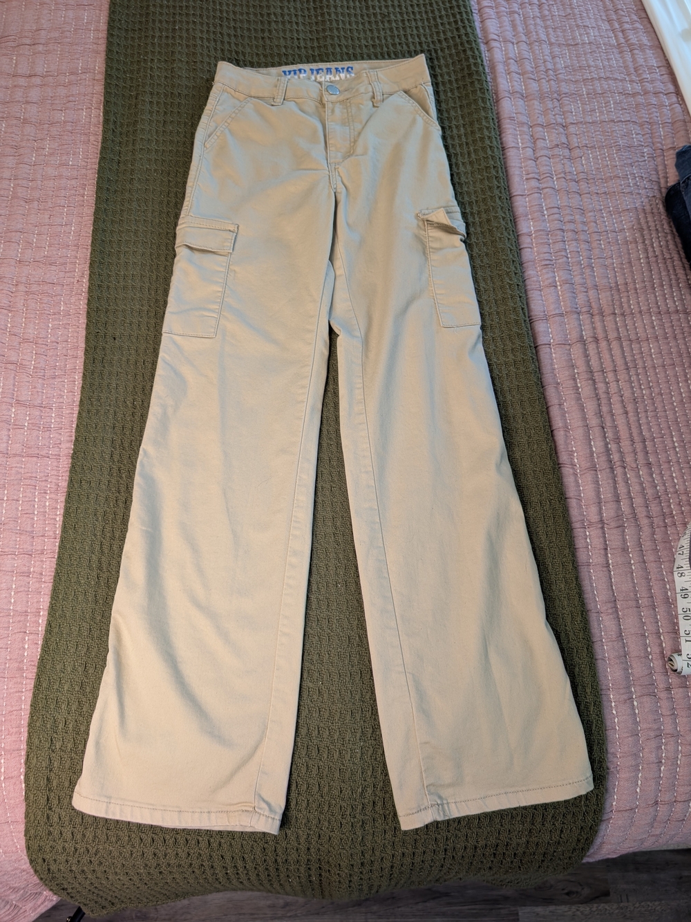 VIP Beige Wide Leg Cargo Pants